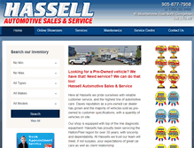 Tablet Screenshot of hassellautomotive.com
